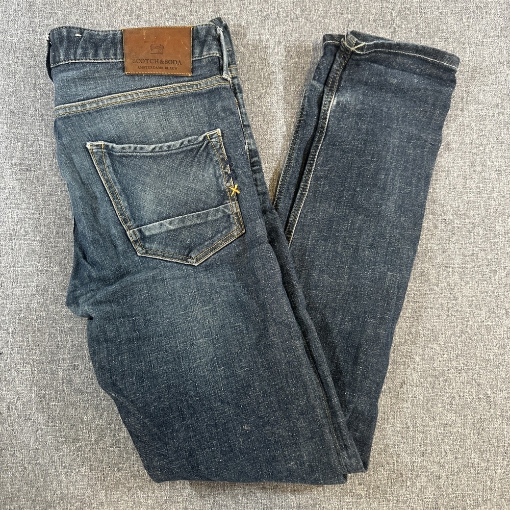 Scotch & Soda Amsterdam Blauw Tye Slim Jeans‎ Mens 31x32 Dark Wash Denim